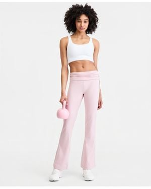 ID Ideology Studio Foldover Waist Flare leggings - Pink