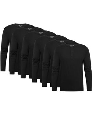 EPIC FITS Long Sleeve Henley - Black