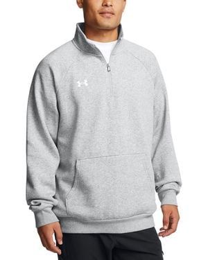Under Armour Rival Fleece Quarter-zip Pullover - Gray