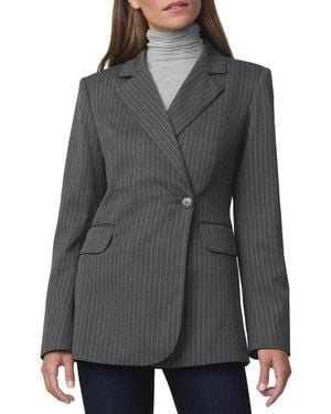 Joe's Jeans Mecah Pinstripe Polyester/wool-blend Unlined Blazer - Black