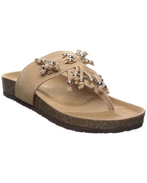 BEARPAW Cosima Slip-on Wedge Sandals - White
