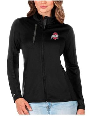 Antigua Black/silver Ohio State Buckeyes Generation Full-zip Jacket
