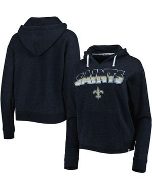 '47 New Orleans Saints Color Rise Kennedy Notch Neck Pullover Hoodie - Blue