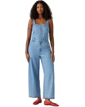 Levi's Drea Square Neck Button-front Jumpsuit - Blue