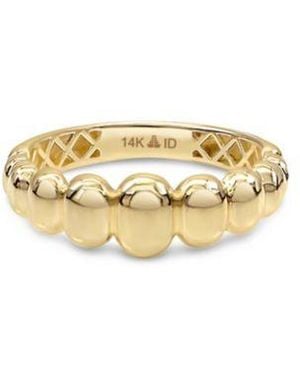 DEVATA Dome Puffy Ring In 14k Size 7 Approx. 2.9 Grams - Metallic