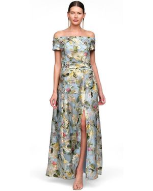 JS Collections Carissa Mother Of The Bride Off-the-shoulder A-line Gown - White