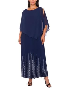 Msk Plus-size Faraj Maxi Dress - Blue