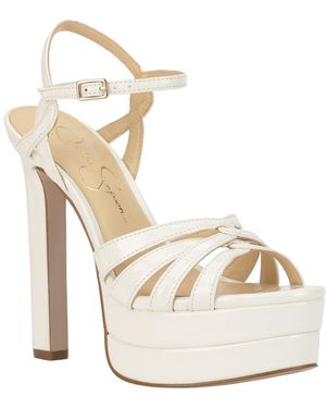 Jessica Simpson Itzari Strappy High-heel Platform Sandals - Metallic