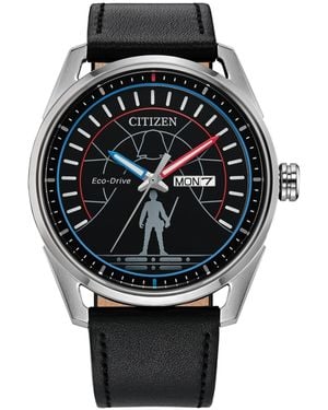 Citizen Duel Leather Strap Watch 42mm - Black