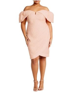 City Chic Plus Size Jez Dress - White