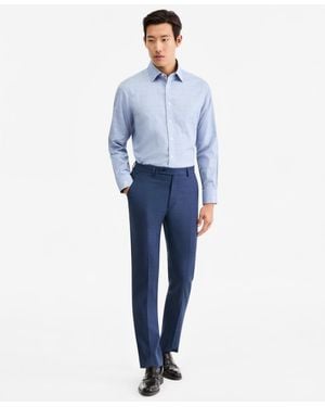Calvin Klein Slim-fit Wool Blend Suit Pants - Blue