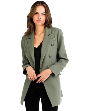 Belle & Bloom Princess Polina Textured Weave Blazer - Green