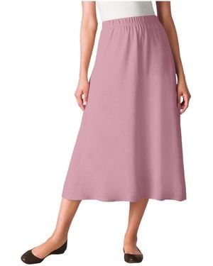 Woman Within Within 7-day Knit A-line Skirt - Pink