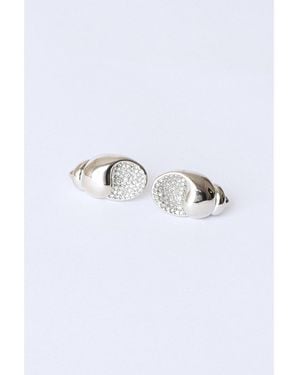 Classicharms Lexi Crystal Seashell Stud Earrings - White