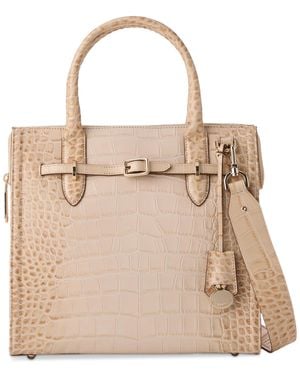 Brahmin Caroline Leather Satchel - Natural