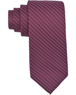 Calvin Klein Elena Stripe Slim Tie - Purple