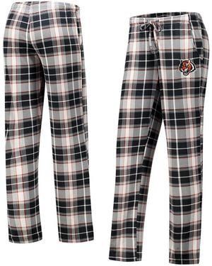 Concepts Sport Cincinnati Bengals Ashford Plaid Knit Pants - Black