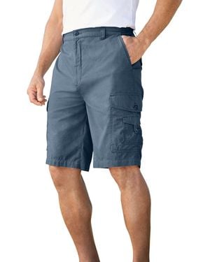 Kingsize Big & Tall 10" Side Elastic Canyon Cargo Shorts - Blue