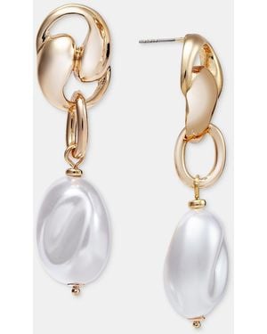 INC International Concepts Station Drop Earrings - White