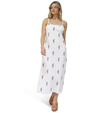 Belle & Bloom She Blooms Floral Midi Dress - White