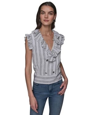 売れ筋商品|||カールラガーフェルド カットソー トップス レディース Women's Cropped Short-Sleeve Shirt Soft White カールラガーフェルド カットソー トップス レディース Women's