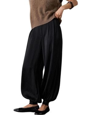 Whistles High Rise Satin Balloon Leg - Black