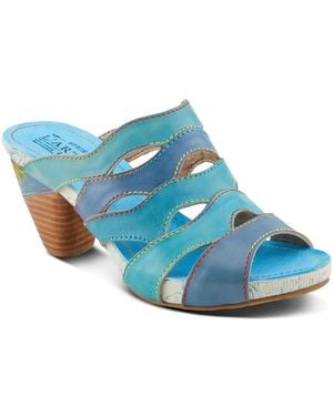 L'ARTISTE By Spring Step Pita Strappy Sandal Leather - Blue