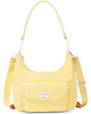Baggallini Coastal Flip Lock Half Moon Bag - Metallic