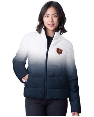 G-III 4Her by Carl Banks Chicago Bears Overtime Ombre Full-zip Puffer Jacket - Blue