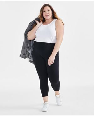 Style & Co. Plus Size High-rise Cropped leggings - Blue