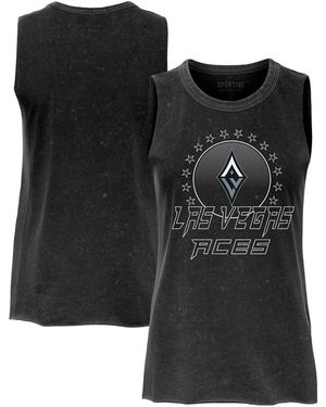 Sportiqe Â Las Vegas Aces Rock Roll Collection Turner Mineral Wash Tank Top - Black