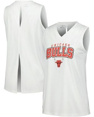 Levelwear Chicago Bulls Paisley Peekaboo Tank Top - White