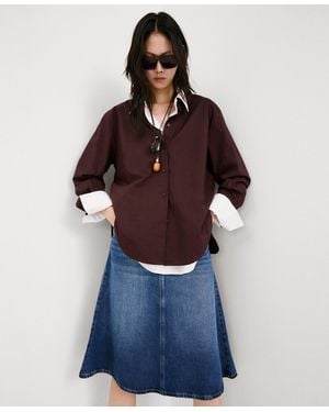 Mango Midi Denim Skirt - Blue
