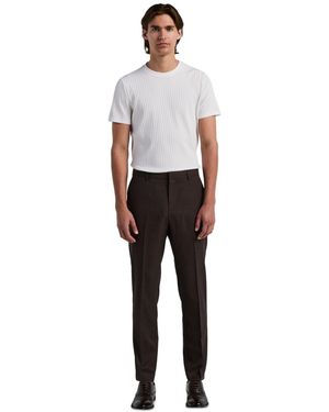 Perry Ellis Modern Fit Sharkskin Dress Pants - White