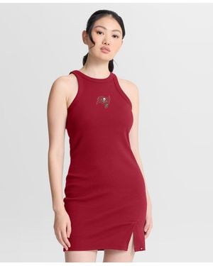 Fanatics Push Beyond Tri-blend Ribbed Slim-fit Sleeveless Dress - Red
