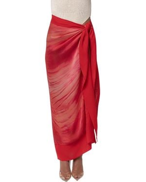 JLUXLABEL Bahia Wrap Skirt - Red