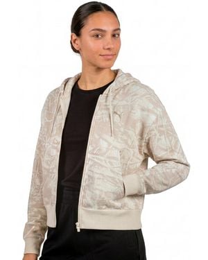 PUMA Ess Camo Full-zip Fleece Hoodie - Natural