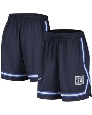 Nike Navy Dallas Mavericks Sideline Fly Crossover Performance Shorts - Blue