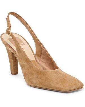 Dolce Vita Gessia Snip Toe Slingback Heeled Pumps - Natural