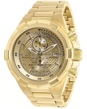INVICTA WATCH Aviator Quartz Chronograph Water-resistant -tone Stainless Steel Watch - Metallic