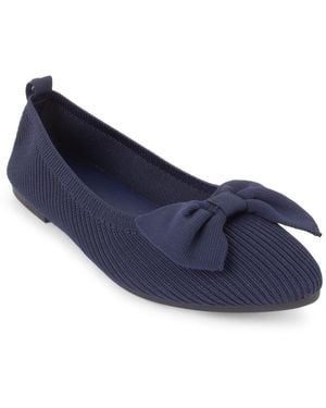 Tahari Monaghan Knit Slip-on Flats - Blue