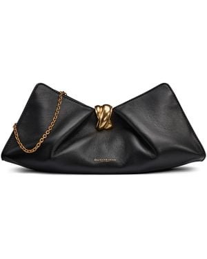 Donna Karan Cashmere Woven Medium Clutch Shoulder Bag - Black