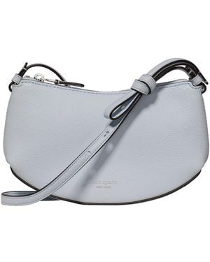 Kate Spade Loop Small Pebbled Leather Crossbody Bag - Gray