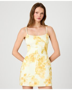 French Connection Sleeveless Printed Mini Dress - Yellow