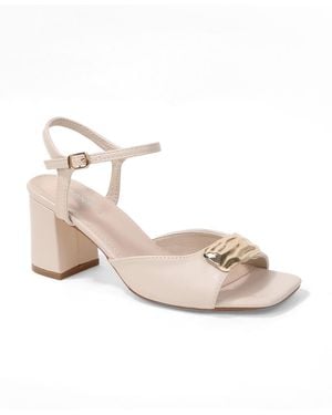BERNESS Kade nugget Accent Block Heel Sandals - Pink