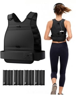 SUGIFT 22lb Adjustable Weighted Vest - Black