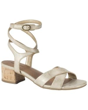 BareTraps Vivian Block Heel Sandals - Metallic