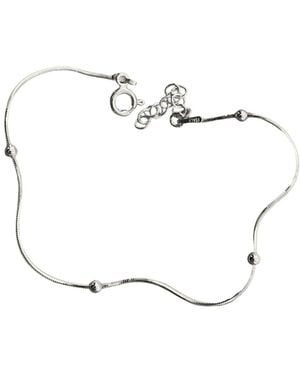 Spero London Italian Bead Chain Sterling Satellite Bracelet - White