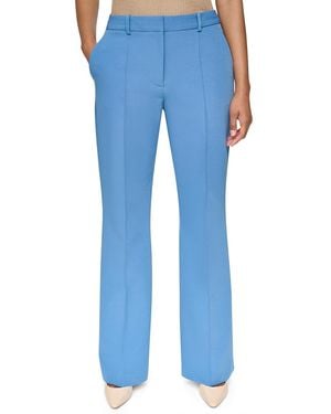 DKNY High-rise Straight-leg Full-length Pants - Blue