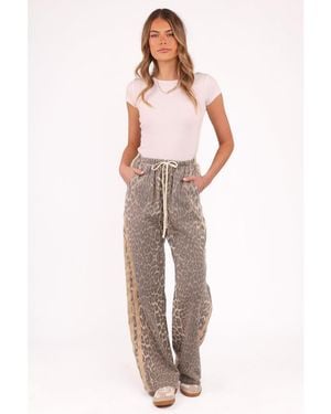 Petal & Pup Fletcher Denim Racer Pants - Natural